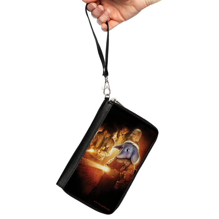 PU Zip Around Wallet Rectangle - Star Wars Skeleton Crew Group Searching Pose Clutch Zip Around Wallets Star Wars