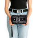 PU Zip Around Wallet Rectangle - 100 Dollar Bill X-Ray Black/White Clutch Zip Around Wallets Buckle-Down   