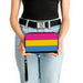 Women's PU Zip Around Wallet Rectangle - Flag Pansexual Pink Yellow Blue Clutch Zip Around Wallets Buckle-Down   