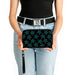 PU Zip Around Wallet Rectangle - Nautical Stars Scattered Black/Turquoise Clutch Zip Around Wallets Buckle-Down   