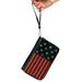 Women's PU Zip Around Wallet Rectangle - Vintage US Flag Stretch Clutch Zip Around Wallets Buckle-Down   