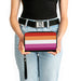Women's PU Zip Around Wallet Rectangle - Flag Lesbian Five Stripe Oranges White Pinks Clutch Zip Around Wallets Buckle-Down   