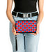 PU Zip Around Wallet Rectangle - Smiley Sad Face Checker Red/White/Blue Clutch Zip Around Wallets Buckle-Down   