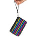 PU Zip Around Wallet Rectangle - Scribble Zig Zag Stripe Navy/Multi Color Clutch Zip Around Wallets Buckle-Down   
