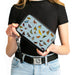 Women's PU Zip Around Wallet Rectangle - Butterflies Scattered Baby Blue Clutch Zip Around Wallets Buckle-Down   