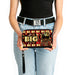 PU Zip Around Wallet Rectangle - Blinged Out BIG Bear Face CLOSE-UP Multi Color Clutch Zip Around Wallets Buckle-Down   