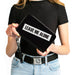 Women's PU Zip Around Wallet Rectangle - LEAVE ME ALONE Block Black White Clutch Zip Around Wallets Buckle-Down   