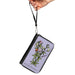 Women's PU Zip Around Wallet Rectangle - WILD FLOWER Floral Bouquet Lavender Clutch Zip Around Wallets Buckle-Down   