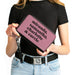 PU Zip Around Wallet Rectangle - Sex and the City Names Stacked Pink/Black/White Clutch Zip Around Wallets Home Box Office   