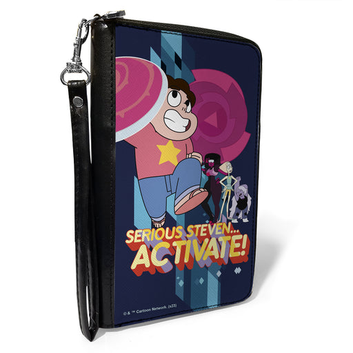 PU Zip Around Wallet Rectangle - Steven Universe SERIOUS STEVEN…ACTIVATE Group Pose Blues Clutch Zip Around Wallets Warner Bros. Animation   