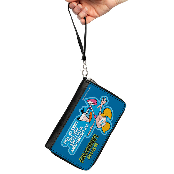 PU Zip Around Wallet Rectangle - DEXTER'S LABORATORY Dexter and Dee Dee NO PLACE FOR THE LIKES OF YOU Pose Blues