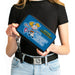 PU Zip Around Wallet Rectangle - DEXTER'S LABORATORY Dexter and Dee Dee NO PLACE FOR THE LIKES OF YOU Pose Blues Clutch Zip Around Wallets Warner Bros. Animation   