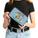 PU Zip Around Wallet Rectangle - ED EDD N EDDY JAWBREAKERS Pose and Title Logo Blues Clutch Zip Around Wallets Warner Bros. Animation   