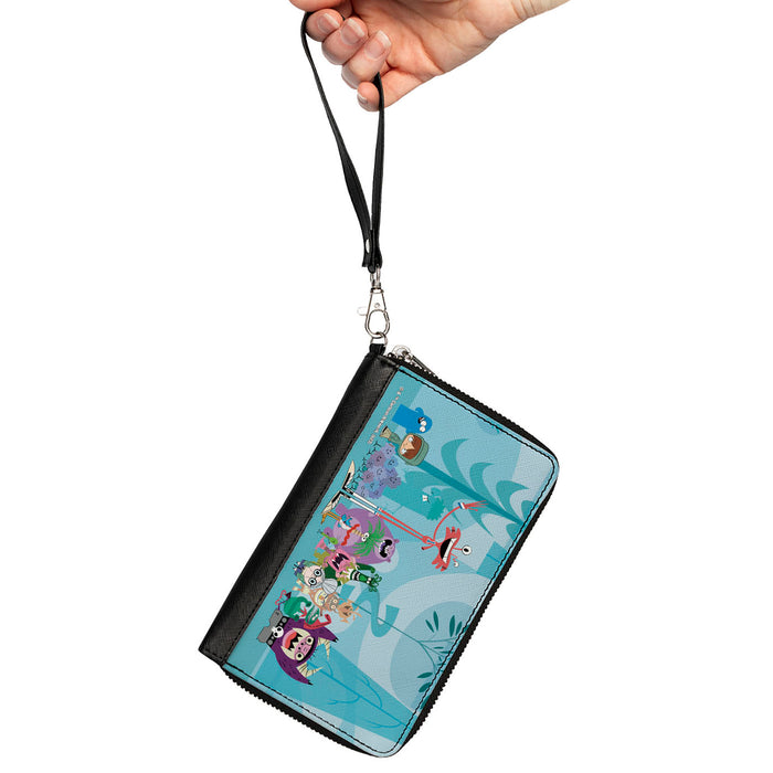 PU Zip Around Wallet Rectangle - Foster's Home for Imaginary Friends Group Pose Blues Clutch Zip Around Wallets Warner Bros. Animation   