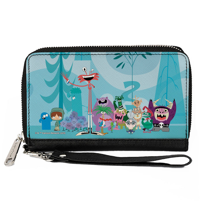 PU Zip Around Wallet Rectangle - Foster's Home for Imaginary Friends Group Pose Blues Clutch Zip Around Wallets Warner Bros. Animation   