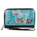 PU Zip Around Wallet Rectangle - Foster's Home for Imaginary Friends Group Pose Blues Clutch Zip Around Wallets Warner Bros. Animation   