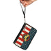 PU Zip Around Wallet Rectangle - WONDER WOMAN/Logo Americana Red/White/Blue/Yellow Clutch Zip Around Wallets DC Comics   