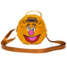 Disney Bag, Cross Body, Round, The Muppets Fozzie Bear Face Character Close Up Faux Fur, Brown, Vegan Leather Crossbody Bags Disney   