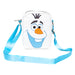 Disney Bag, Cross Body, Frozen, Olaf Smiling Face Character Close Up White, Vegan Leather Crossbody Bags Disney   