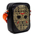 Horror Movies Vegan Leather Cross Body Backpack for Men and Women with Adjustable Strap, Friday the 13th Jason Hockey Mask Quotes Typography Black Crossbody Bags Warner Bros. Horror Movies   