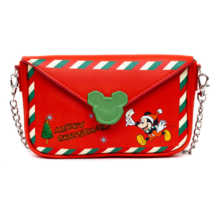 Buckle-Down Bags | Disney Bag, Crossbody, Mickey Mouse Holiday Christmas Letter to Santa | Color: Red | Size: Os | Allyrene's Closet
