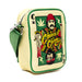 Cheech & Chong Vegan Leather Cross Body Backpack for Men and Women with Adjustable Strap, C of Weeds Playing Card Replica, Green Crossbody Bags Cheech & Chong   