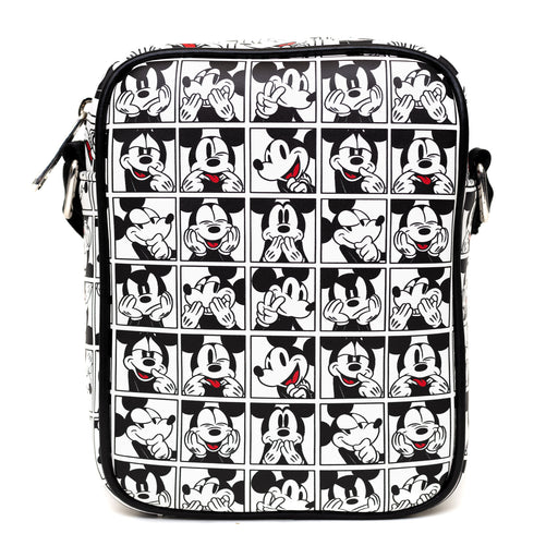 Disney Bag, Cross Body, Disney Mickey Mouse Expression Blocks White Black, Vegan Leather Crossbody Bags Disney   