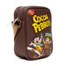The Flintstones Bag, Cross Body, Cocoa Pebbles Fred and Barney Cereal Box Replica, Brown, Vegan Leather Crossbody Bags The Flintstones   