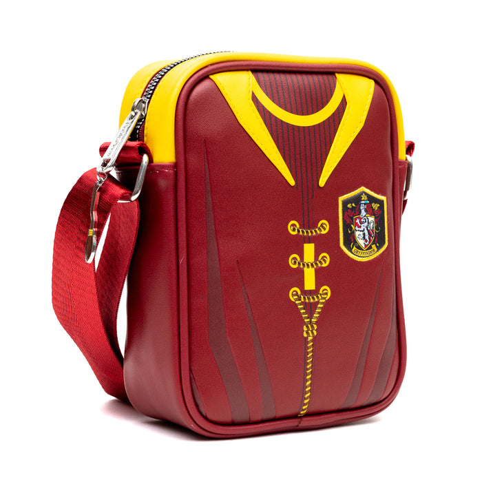 The Wizarding World of Harry Potter Vegan Leather Crossbody Bag with Adjustable Straps, Hogwarts Gryffindor Quidditch Uniform Crossbody Bags The Wizarding World of Harry Potter   