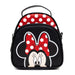 Disney Bag, Cross Body, Minnie Mouse Face and Bow Close Up with Autograph Polk Dot, Vegan Leather Crossbody Bags Disney   