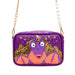 Disney Vegan Leather Crossbody bag with Adjustable Straps, Moana Tamatoa Character Close Up Pose Applique, Purple, 8.5" x 6.0" Crossbody Bags Disney   