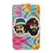 Cheech and Chong Vegan Leather Wallet, ID Card Holder, Faces Multi Color Tie Dy Mini ID Wallets Cheech & Chong   