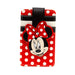 Disney Character Wallet, ID Card Holder, Minnie Mouse Smiling Face, Polka Dot Red White, Vegan Leather, 3.0" x 5.0" Mini ID Wallets Disney   