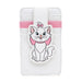 Disney Vegan Leather Wallet, ID Card Holder, Aristocats Marie Pose White Pink, 3.0" x 5.0" Mini ID Wallets Disney   