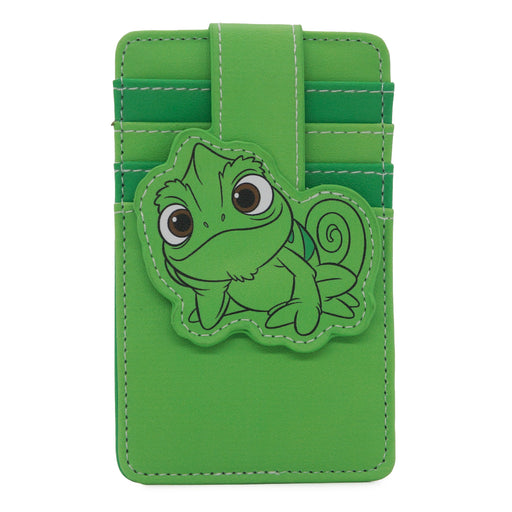 Disney Vegan Leather Wallet, ID Card Holder, Rapunzel Pascal Pose Greens Mini ID Wallets Disney   