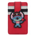 Disney Vegan Leather Wallet, ID Card Holder, Pirate Stitch Pose Red White BlacK Mini ID Wallets Disney   