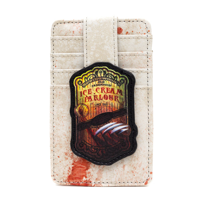 Warner Bros. Horror Movie Wallet, Character Wallet ID Card Holder, A Nightmare on Elm St Springwoods Ice Cream Parlour Tans Red, 3.0" x 5.0" Mini ID Wallets Warner Bros. Horror Movies   