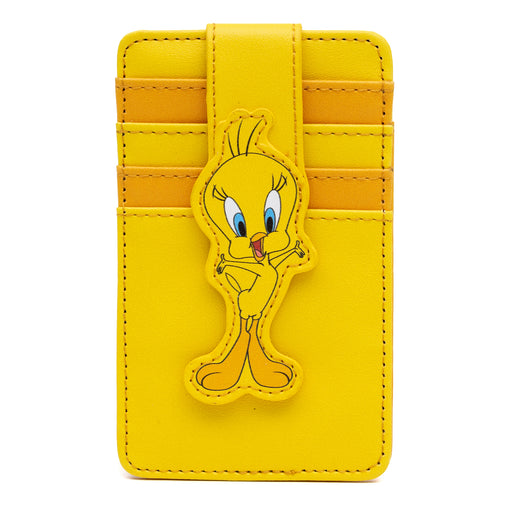 Looney Tunes Vegan Leather Wallet, ID Card Holder, Tweety Bird Pose Yellows, 3.0" x 5.0" Mini ID Wallets Looney Tunes   