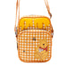 Disney Vegan Leather Crossbody bag with Adjustable Straps, Winnie the Pooh Hunny Pot Pose with Honey Drip Gingham White/Golden Yellow, 5.5" x 8.5" Crossbody Bags Disney   