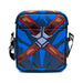 Marvel Comics Bag, Large Cross Body with Front Pocket, Captain America Character Suit Close Up Blue White Reds, Vegan Leather Crossbody Bags Marvel Comics   