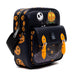 Disney Vegan Leather Crossbody Bag with Front Pocket, Nightmare Before Christmas Jack-O-Lantern Moon Poses Black, 7.5" x 9" Crossbody Bags Disney   