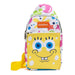 Nickelodeon Vegan Leather Crossbody Sling Bag, SpongeBob SquarePants Smiling Character Close Up and Icons, 7" x 14" Crossbody Bags Nickelodeon   