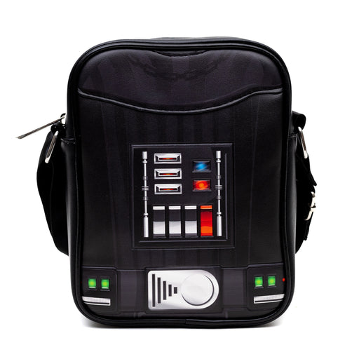 Star Wars Vegan Leather Cross Body Backpack for Men and Women with Adjustable Strap, Darth Vader Character Close Up, Black Crossbody Bags Star Wars   