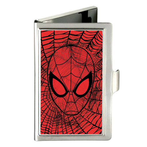 ULTIMATE SPIDER-MAN 

Business Card Holder - SMALL - Spider-Man Face CLOSE-UP/Spiderweb Sketch FCG Red/Black Business Card Holders Marvel Comics   