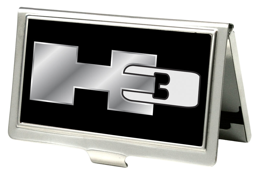Business Card Holder - SMALL - H3 FCG Black/Silver Logo Business Card Holders GM General Motors   