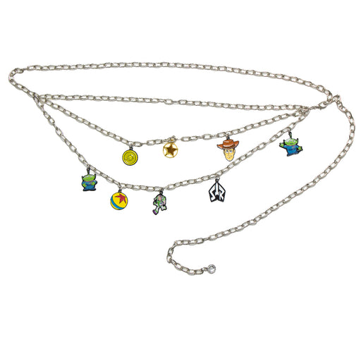 Metal Chain Belt - Silver Chain with Toy Story Charms Metal Chain Belts Disney   