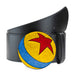 Glitter Pixar Luxo Ball Enamel Cast Buckle - Black PU Strap Belt Cast Buckle Belts Disney   