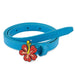 Lilo and Stitch Hibiscus Flower Enamel Cast Buckle - Shiny Blue Pebble PU Strap Belt Cast Buckle Belts Disney   