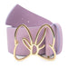 Minnie Mouse Gold Bow Cast Buckle - Lilac PU Strap Belt Cast Buckle Belts Disney   