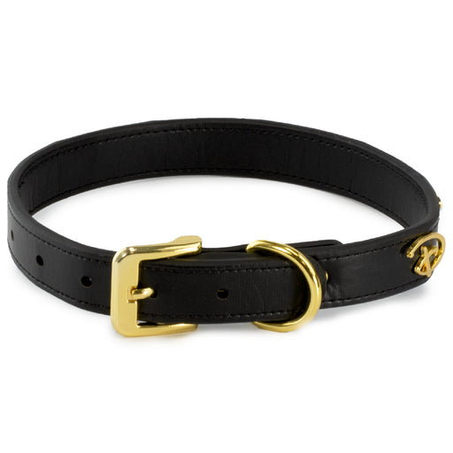 London Vegan Leather Dog Collar - Luxury Cute Dog Collar Adjustable Buckle  Colla